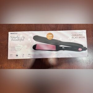 Vivitar Simply Beautiful Ceramic Flat Iron 1.75” Extra Wide NEW